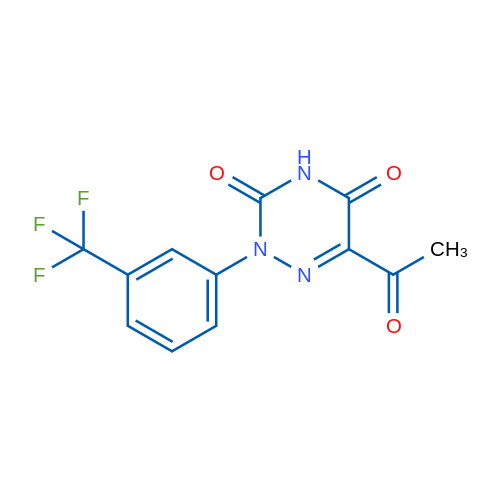 6-Acetyl-2-[3-(trifluoromethyl)phenyl]-2,3,4,5-tetrahydro-1,2,4-triazine-3,5-dione 1g