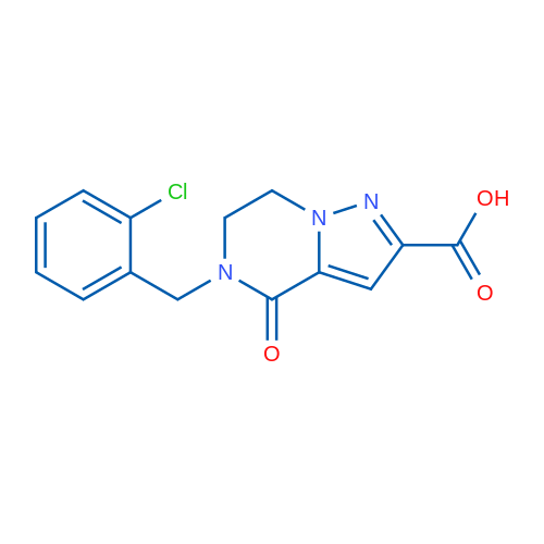 5-[(2-Chlorophenyl)methyl]-4-oxo-4H,5H,6H,7H-pyrazolo[1,5-a]pyrazine-2-carboxylic acid 1g