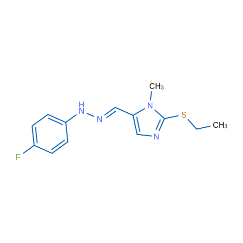2-(Ethylsulfanyl)-5-[(1E)-[2-(4-fluorophenyl)hydrazin-1-ylidene]methyl]-1-methyl-1H-imidazole 1g