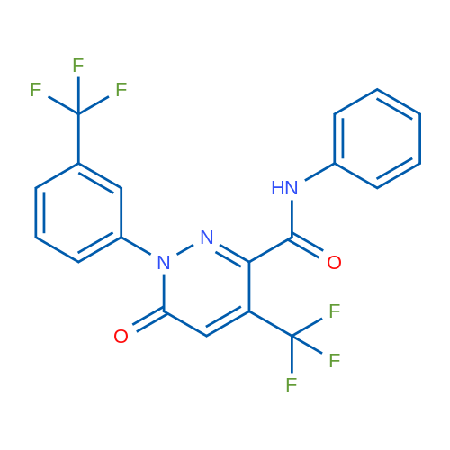 6-Oxo-N-phenyl-4-(trifluoromethyl)-1-[3-(trifluoromethyl)phenyl]-1,6-dihydropyridazine-3-carboxamide 1g