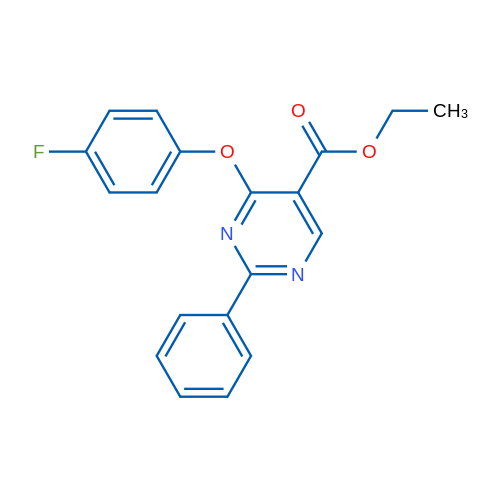 Ethyl 4-(4-fluorophenoxy)-2-phenylpyrimidine-5-carboxylate 1g