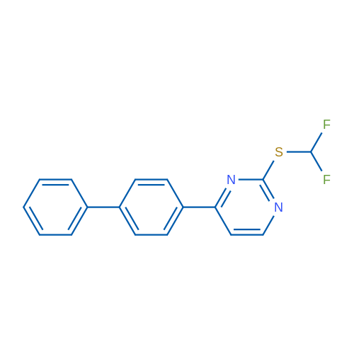 4-{[1,1'-biphenyl]-4-yl}-2-[(difluoromethyl)sulfanyl]pyrimidine 1g