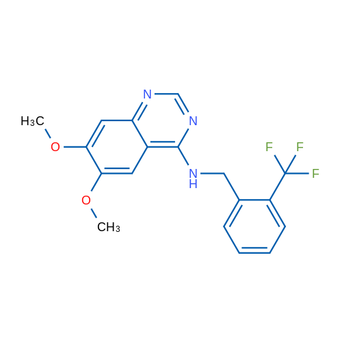 6,7-Dimethoxy-N-{[2-(trifluoromethyl)phenyl]methyl}quinazolin-4-amine 1g