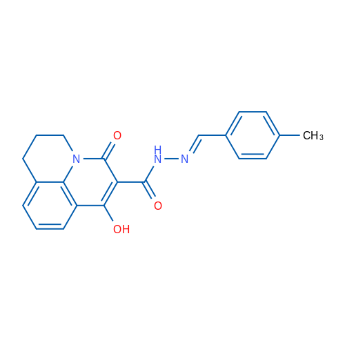 4-Hydroxy-N'-[(1E)-(4-methylphenyl)methylidene]-2-oxo-1-azatricyclo[7.3.1.0^{5,13}]trideca-3,5(13),6,8-tetraene-3-carbohydrazide 1g