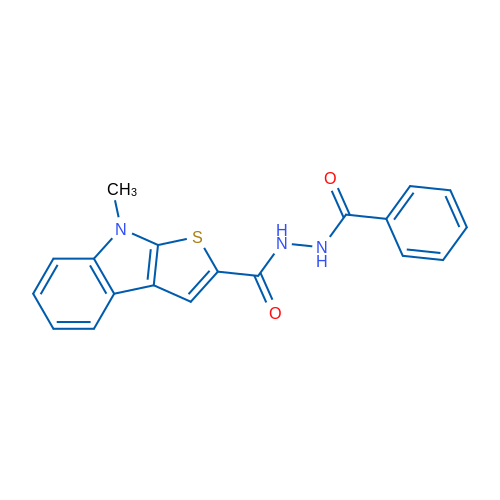 N'-{8-methyl-8H-thieno[2,3-b]indole-2-carbonyl}benzohydrazide 1g