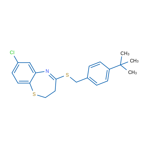 4-{[(4-tert-butylphenyl)methyl]sulfanyl}-7-chloro-2,3-dihydro-1,5-benzothiazepine 1g