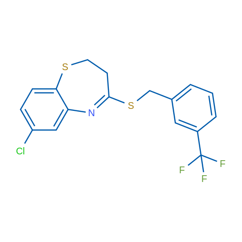 7-Chloro-4-({[3-(trifluoromethyl)phenyl]methyl}sulfanyl)-2,3-dihydro-1,5-benzothiazepine 1g