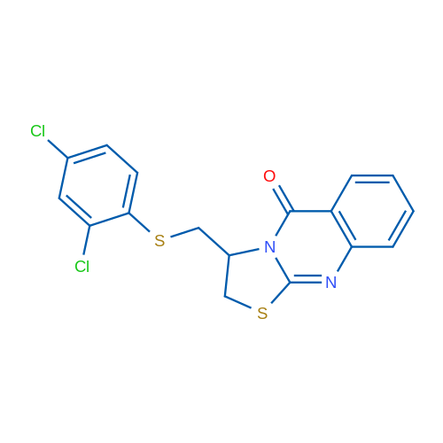 3-{[(2,4-dichlorophenyl)sulfanyl]methyl}-2H,3H,5H-[1,3]thiazolo[2,3-b]quinazolin-5-one 1g