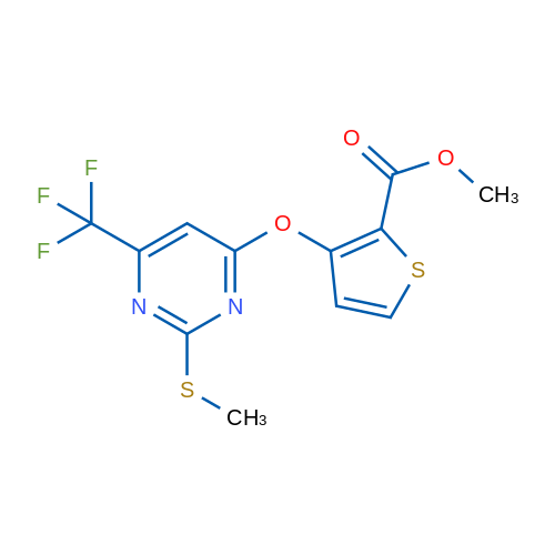 Methyl 3-{[2-(methylsulfanyl)-6-(trifluoromethyl)pyrimidin-4-yl]oxy}thiophene-2-carboxylate 1g