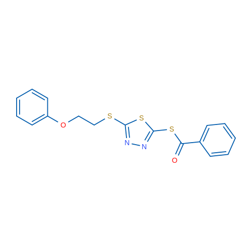 ({5-[(2-phenoxyethyl)sulfanyl]-1,3,4-thiadiazol-2-yl}sulfanyl)(phenyl)methanone 100mg