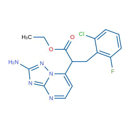 Ethyl 2-{2-amino-[1,2,4]triazolo[1,5-a]pyrimidin-7-yl}-3-(2-chloro-6-fluorophenyl)propanoate 1g
