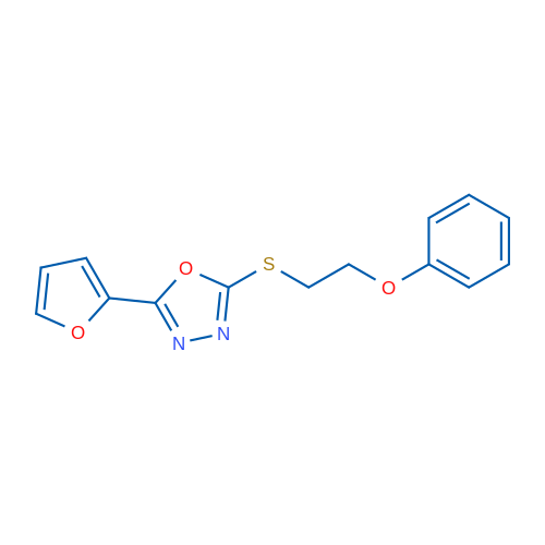2-(Furan-2-yl)-5-[(2-phenoxyethyl)sulfanyl]-1,3,4-oxadiazole 1g
