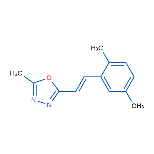 2-[(E)-2-(2,5-Dimethylphenyl)ethenyl]-5-methyl-1,3,4-oxadiazole 1g