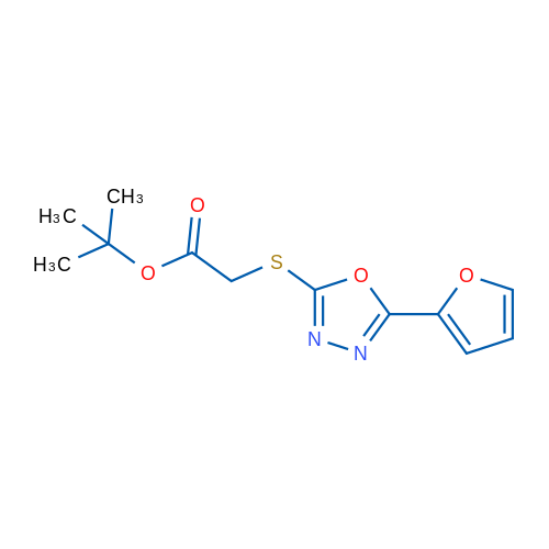 tert-Butyl 2-{[5-(furan-2-yl)-1,3,4-oxadiazol-2-yl]sulfanyl}acetate 10mg