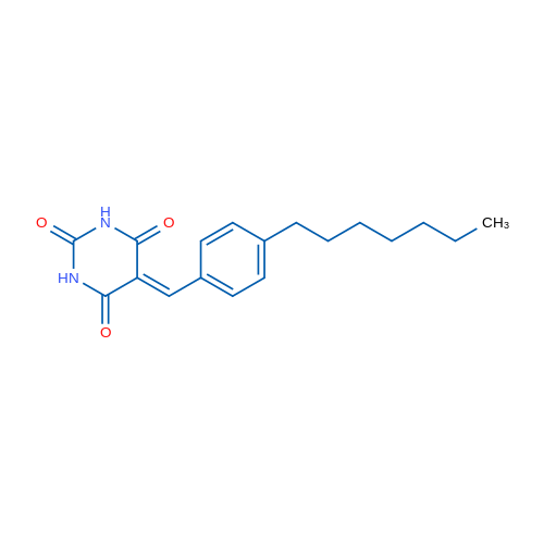 5-[(4-Heptylphenyl)methylidene]-1,3-diazinane-2,4,6-trione 1g