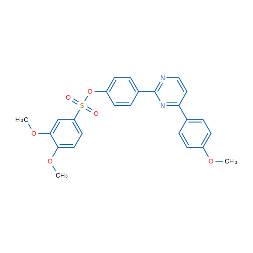 4-[4-(4-Methoxyphenyl)pyrimidin-2-yl]phenyl 3,4-dimethoxybenzene-1-sulfonate 1g