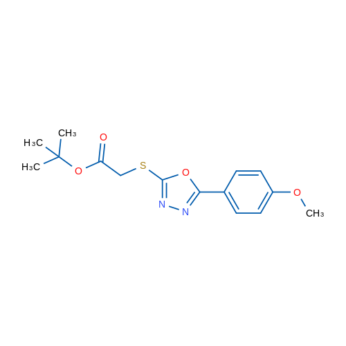 tert-Butyl 2-{[5-(4-methoxyphenyl)-1,3,4-oxadiazol-2-yl]sulfanyl}acetate 1g