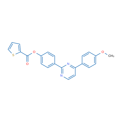 4-[4-(4-Methoxyphenyl)pyrimidin-2-yl]phenyl thiophene-2-carboxylate 1g
