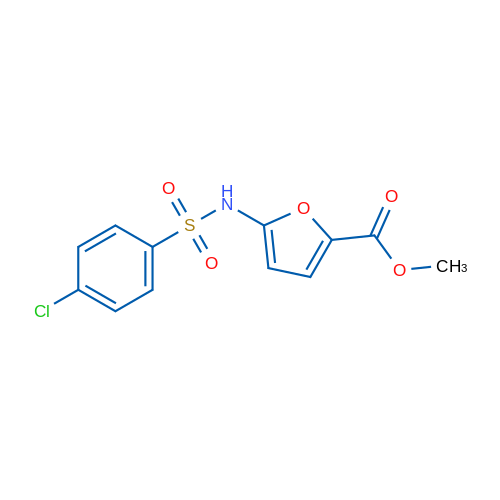 Methyl 5-(4-chlorobenzenesulfonamido)furan-2-carboxylate 1g