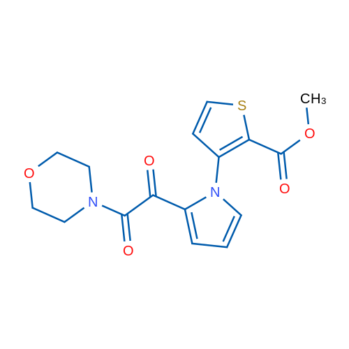 Methyl 3-{2-[2-(morpholin-4-yl)-2-oxoacetyl]-1H-pyrrol-1-yl}thiophene-2-carboxylate 1g