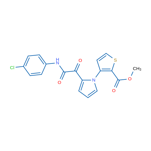 Methyl 3-(2-{[(4-chlorophenyl)carbamoyl]carbonyl}-1H-pyrrol-1-yl)thiophene-2-carboxylate 1g