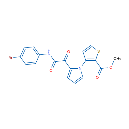 Methyl 3-(2-{[(4-bromophenyl)carbamoyl]carbonyl}-1H-pyrrol-1-yl)thiophene-2-carboxylate 1g