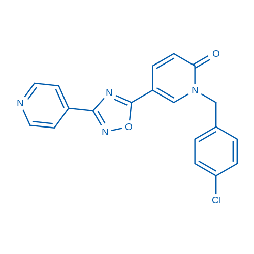 1-[(4-Chlorophenyl)methyl]-5-[3-(pyridin-4-yl)-1,2,4-oxadiazol-5-yl]-1,2-dihydropyridin-2-one 50mg