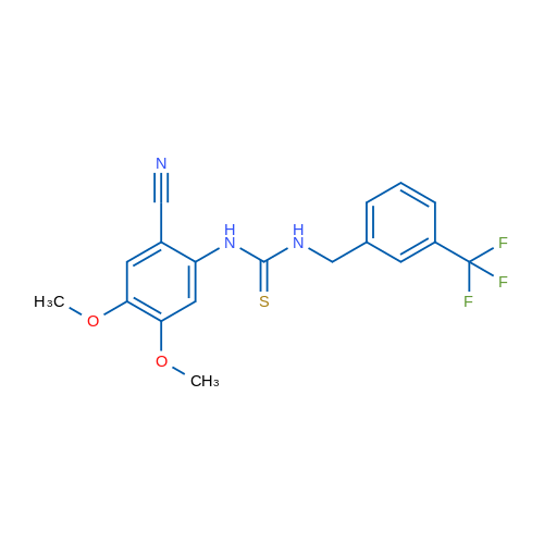 3-(2-Cyano-4,5-dimethoxyphenyl)-1-{[3-(trifluoromethyl)phenyl]methyl}thiourea 1g