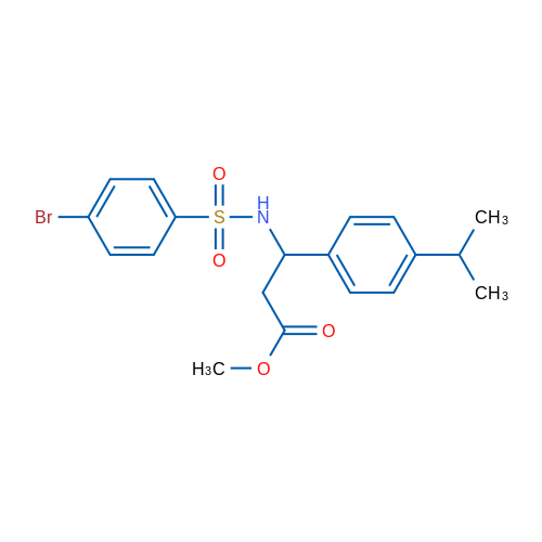 Methyl 3-(4-bromobenzenesulfonamido)-3-[4-(propan-2-yl)phenyl]propanoate 1g