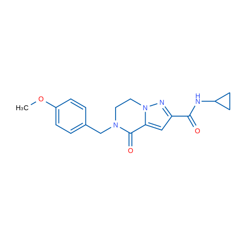 N-Cyclopropyl-5-[(4-methoxyphenyl)methyl]-4-oxo-4H,5H,6H,7H-pyrazolo[1,5-a]pyrazine-2-carboxamide 1g