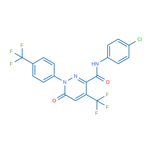 N-(4-Chlorophenyl)-6-oxo-4-(trifluoromethyl)-1-[4-(trifluoromethyl)phenyl]-1,6-dihydropyridazine-3-carboxamide 1g