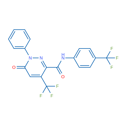 6-Oxo-1-phenyl-4-(trifluoromethyl)-N-[4-(trifluoromethyl)phenyl]-1,6-dihydropyridazine-3-carboxamide 1g