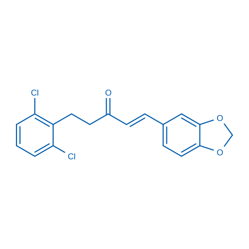 (1E)-1-(2H-1,3-Benzodioxol-5-yl)-5-(2,6-dichlorophenyl)pent-1-en-3-one 10mg