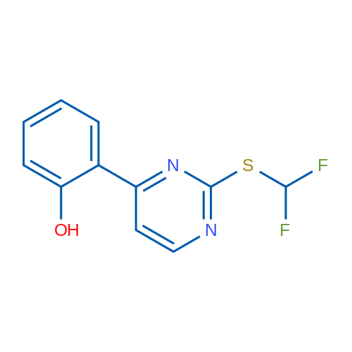 2-{2-[(difluoromethyl)sulfanyl]pyrimidin-4-yl}phenol 1g