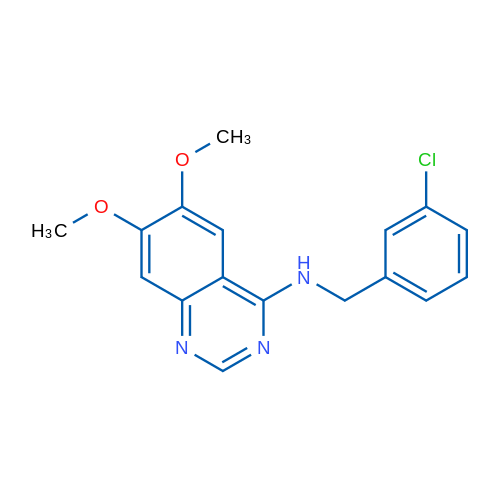 N-[(3-Chlorophenyl)methyl]-6,7-dimethoxyquinazolin-4-amine 1g