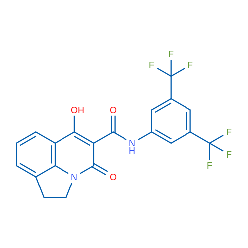 N-[3,5-Bis(trifluoromethyl)phenyl]-9-hydroxy-11-oxo-1-azatricyclo[6.3.1.0^{4,12}]dodeca-4,6,8(12),9-tetraene-10-carboxamide 1g