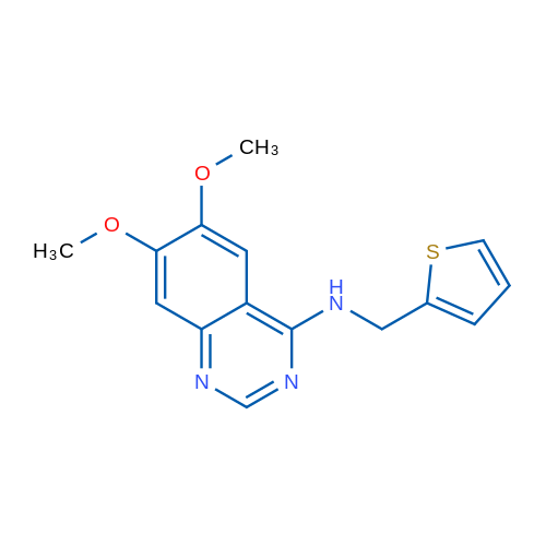 6,7-Dimethoxy-N-[(thiophen-2-yl)methyl]quinazolin-4-amine 1g