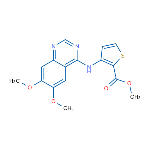 Methyl 3-[(6,7-dimethoxyquinazolin-4-yl)amino]thiophene-2-carboxylate 1g