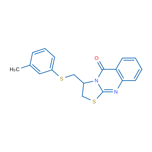 3-{[(3-methylphenyl)sulfanyl]methyl}-2H,3H,5H-[1,3]thiazolo[2,3-b]quinazolin-5-one 1g