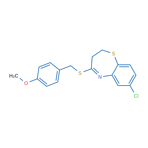7-Chloro-4-{[(4-methoxyphenyl)methyl]sulfanyl}-2,3-dihydro-1,5-benzothiazepine 1g