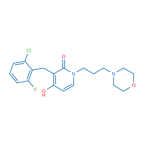 3-[(2-Chloro-6-fluorophenyl)methyl]-4-hydroxy-1-[3-(morpholin-4-yl)propyl]-1,2-dihydropyridin-2-one 1g