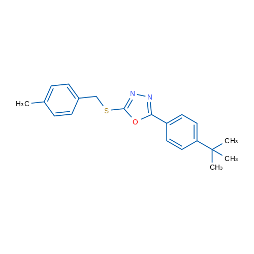 2-(4-tert-Butylphenyl)-5-{[(4-methylphenyl)methyl]sulfanyl}-1,3,4-oxadiazole 1g