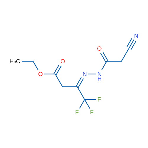 Ethyl (3Z)-3-[(2-cyanoacetamido)imino]-4,4,4-trifluorobutanoate 1g