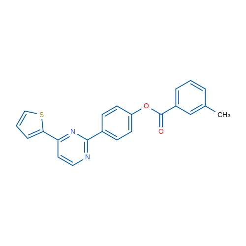 4-[4-(Thiophen-2-yl)pyrimidin-2-yl]phenyl 3-methylbenzoate 1g