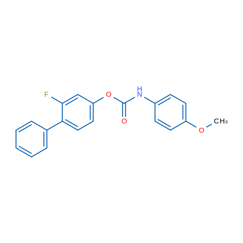 2-Fluoro-[1,1'-biphenyl]-4-yl N-(4-methoxyphenyl)carbamate 1g