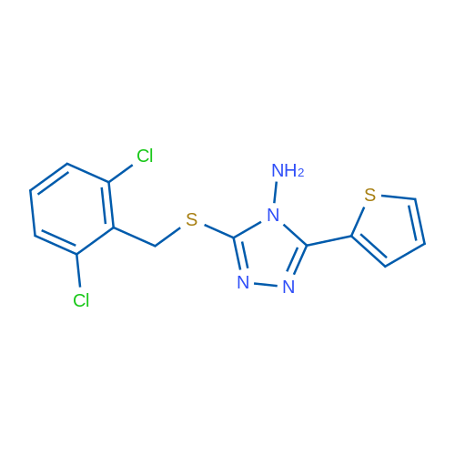 3-{[(2,6-dichlorophenyl)methyl]sulfanyl}-5-(thiophen-2-yl)-4H-1,2,4-triazol-4-amine 1g