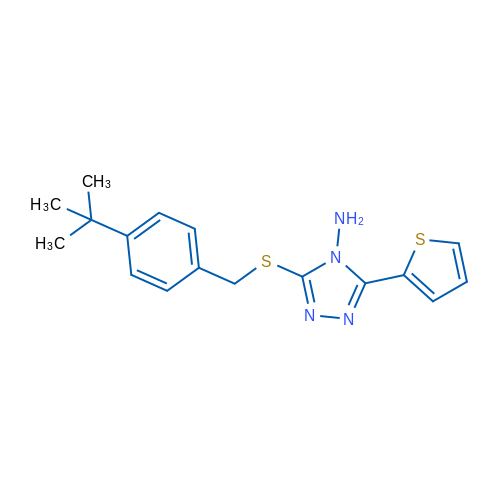 3-{[(4-tert-butylphenyl)methyl]sulfanyl}-5-(thiophen-2-yl)-4H-1,2,4-triazol-4-amine 1g