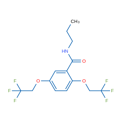 N-Propyl-2,5-bis(2,2,2-trifluoroethoxy)benzamide 1g
