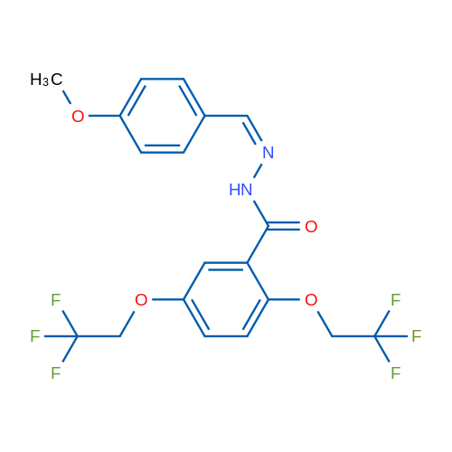 N'-[(1Z)-(4-Methoxyphenyl)methylidene]-2,5-bis(2,2,2-trifluoroethoxy)benzohydrazide 1g