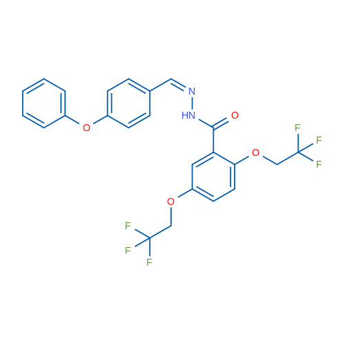 N'-[(1Z)-(4-Phenoxyphenyl)methylidene]-2,5-bis(2,2,2-trifluoroethoxy)benzohydrazide 1g